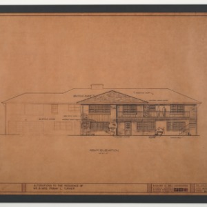Turner Residence, Alterations -- Rear Elevation
