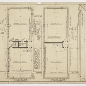 Foundation, floor plans and roof plans