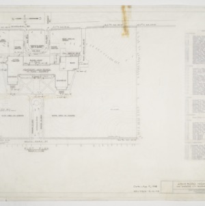 Site plan and building schedule