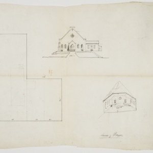 Floor plan and façade sketch