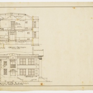 North Side Elevation and Section