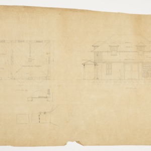 First Floor Plan and West Elevation