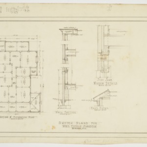 Foundation plan and window and wall details