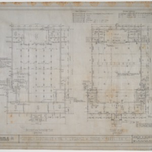 Basement, foundation, and main floor plan