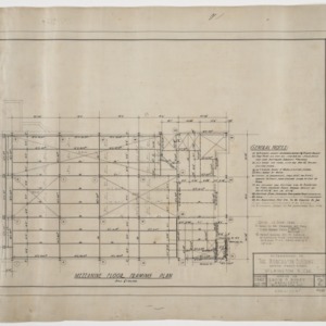 Mezzanine floor framing plan