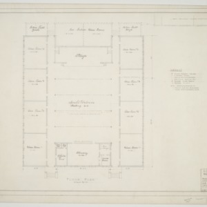 Floor plan for 8 class room and auditorium building