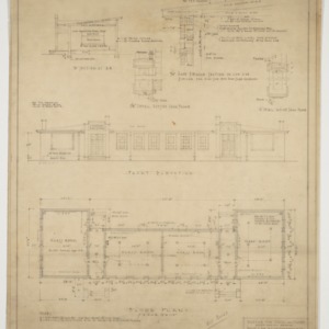 Floor plan for four class room building