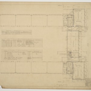 Floor plan for 14 class room building and schedules