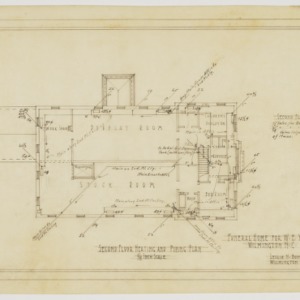 Second floor heating and piping plan