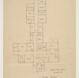 J. Arthur Dosher Memorial Hospital -- Ground floor plan, Scheme A
