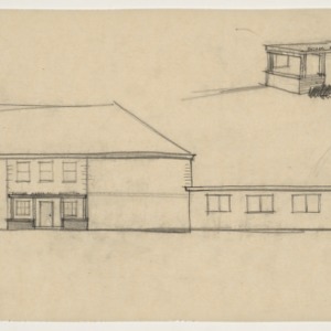 Dosher Memorial Hospital -- Front sketch
