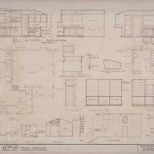 Dr. and Mrs. Philip Handler -- Sheet No. 8 - kitchen details, interior details and elevations