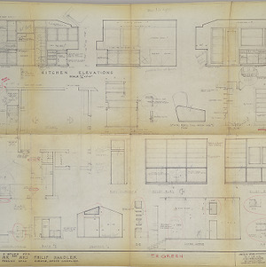 Dr. and Mrs. Philip Handler -- Sheet No. 8 of 8 -- kitchen details, interior details, interior elevations