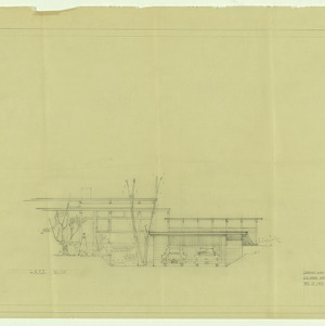 Mr. and Mrs. Watts Hill, Jr. Residence -- Carport addition sketch - east