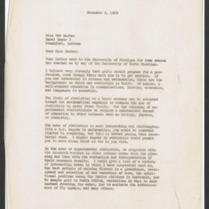 Letter from Gertrude Mary Cox to Pat Barber, 1959