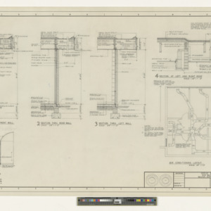 Office building (606 Wade Avenue) -- Sections through walls, air conditioning layout