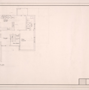 Mr. & Mrs. Ralph B. Reeves Residence -- First floor plan