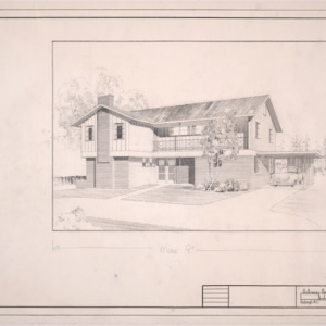 Mr. & Mrs. Ralph B. Reeves Residence -- Artist rendering of residence