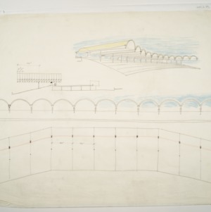 North Carolina State Fairgrounds: Grandstand with piers, ground plan