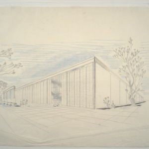 Proposed Museum of Art, History and Science: Proposed building facade