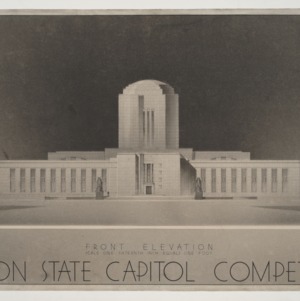 Oregon State Capitol Competition -- Front Elevation