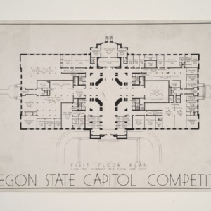 Oregon State Capitol Competition -- First Floor Plan
