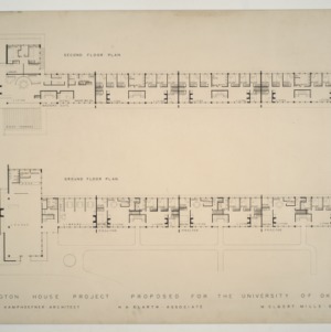 Washington House Project for the University of Oklahoma -- Ground and Second Floor Plans