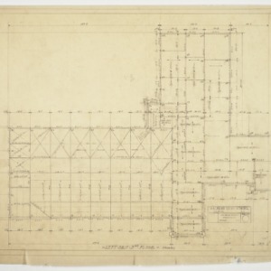 Left half third floor framing plan
