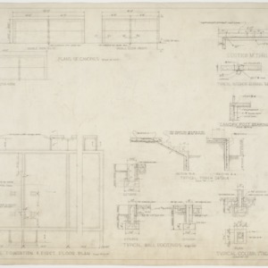 Typical foundation and first floor plan and footing details