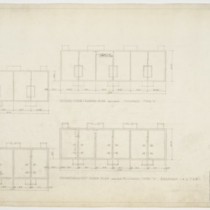 Type X foundation, first floor and second floor framing plan