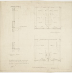 Floor plans and wall section