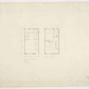 Two bedroom unit first and second floor plan