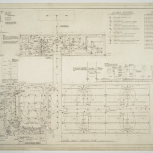 Areas 'A' and 'B' floor plan, electrical plan and schedule