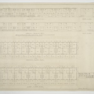 Plans and Elevations for Type X Buildings