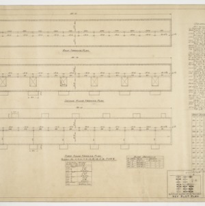 Framing plans building type 'X' and contractor note