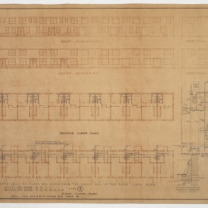 Elevations and plumbing plans building type 'X'