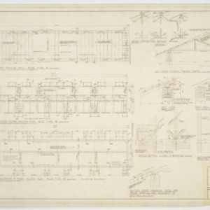 Roof plan and framing details for building 'B'