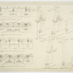 Framing plans and details for buildings 'C' and 'D'
