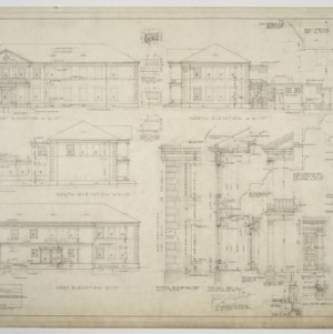 Dining Hall, Girls' and Boys' Dormitories - Elevations and Exterior Details