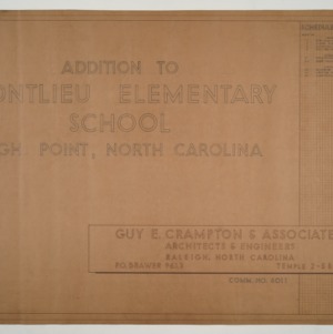 Montlieu Elementary School -- Title and Schedule of Drawings