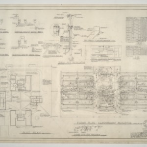 North Carolina School for the Blind and Deaf -- Electrical - Classroom Building Plan, Plot Plan, and Diagrams