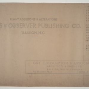 News & Observer -- Title Page and Schedule of Drawings