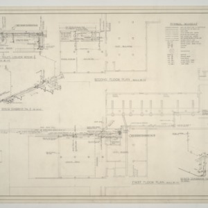 News & Observer -- Plumbing Plans and Pipe Diagram, Martin Street Wing