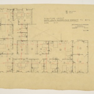 Wachovia Bank and Trust Co. Tenant Layouts -- Furniture Layout, Smith, Leach, Anderson & Dorsett, T-1, 8th Floor