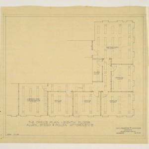 Wachovia Bank and Trust Co. Tenant Layouts -- T-6 Office Plan, 8th Floor, Allen, Steed & Pullen Attorneys
