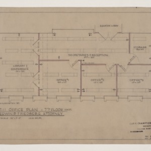 Wachovia Bank and Trust Co. Tenant Layouts -- T-11 Office Plan, 7th Floor (East), Edwin P. Friedberg Attorney