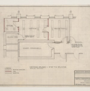 Wachovia Bank and Trust Co. Tenant Layouts -- Office Plan, Fifth Floor