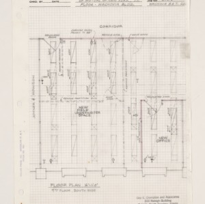 Wachovia Bank and Trust Co. Tenant Layouts -- Alterations to Office of Mutual of New York, 9th Floor, South Side