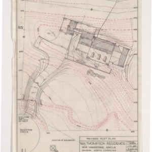 W. H. Thompson Residence -- Revised Plot Plan
