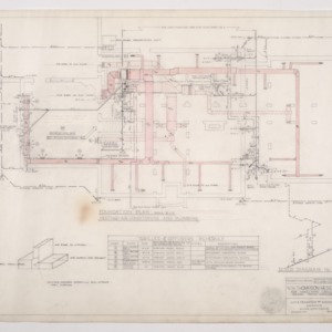W. H. Thompson Residence -- Foundation Plan: Heating-Air Conditioning and Plumbing